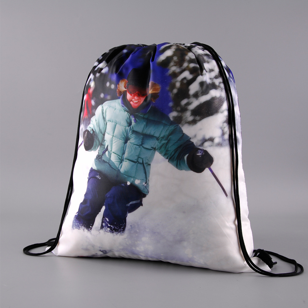 custom drawstring cinch bag cinch sack backpack no minimum promotional personalized photo