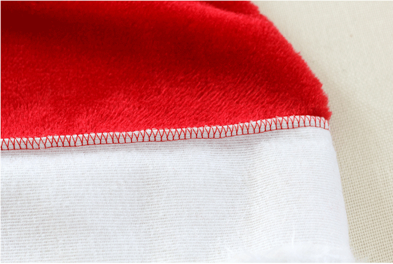 kids thickened long plush santa hat xmas