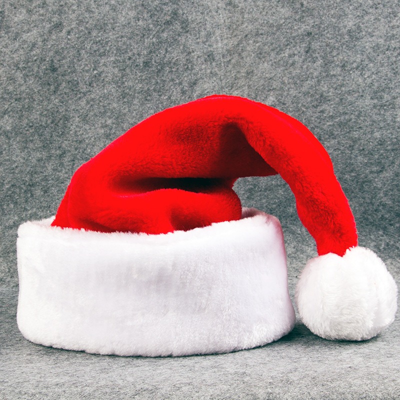 thickened luxury premium santa hat Christmas good quality