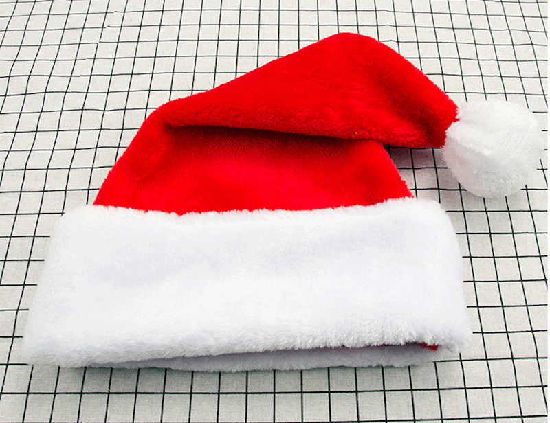 thickened luxury premium santa hat Christmas good quality