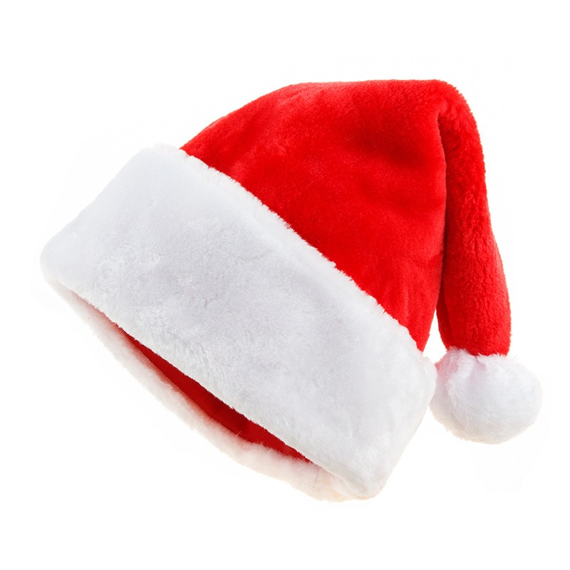 thickened luxury premium santa hat Christmas good quality