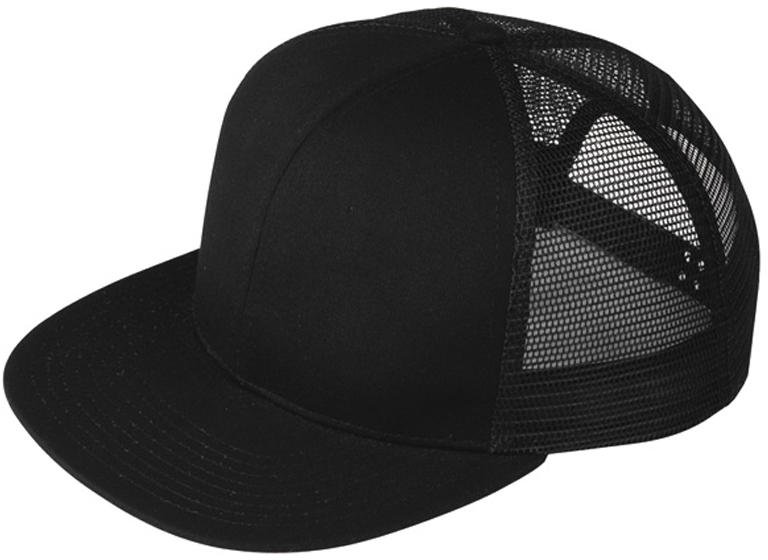 Flat Bill Mesh Trucker Cap