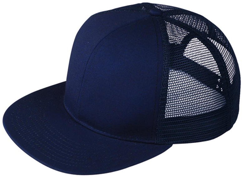 Flat Bill Mesh Trucker Cap