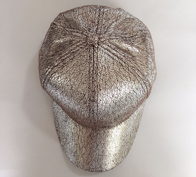 custom made silver crackle pattern baseball cap wholesale