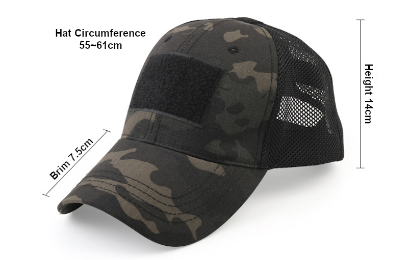 mesh tactical baseball cap wholesale patch hats