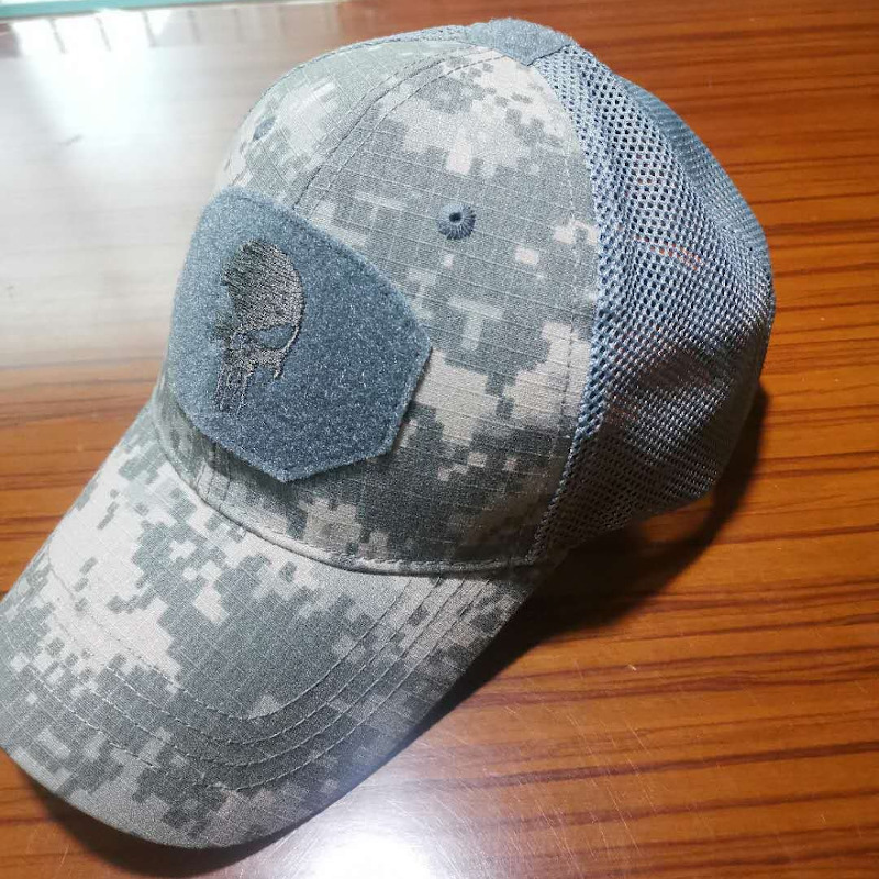 tactical patch cap velcro baseball hat skull