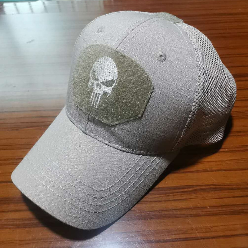 tactical patch cap velcro baseball hat skull