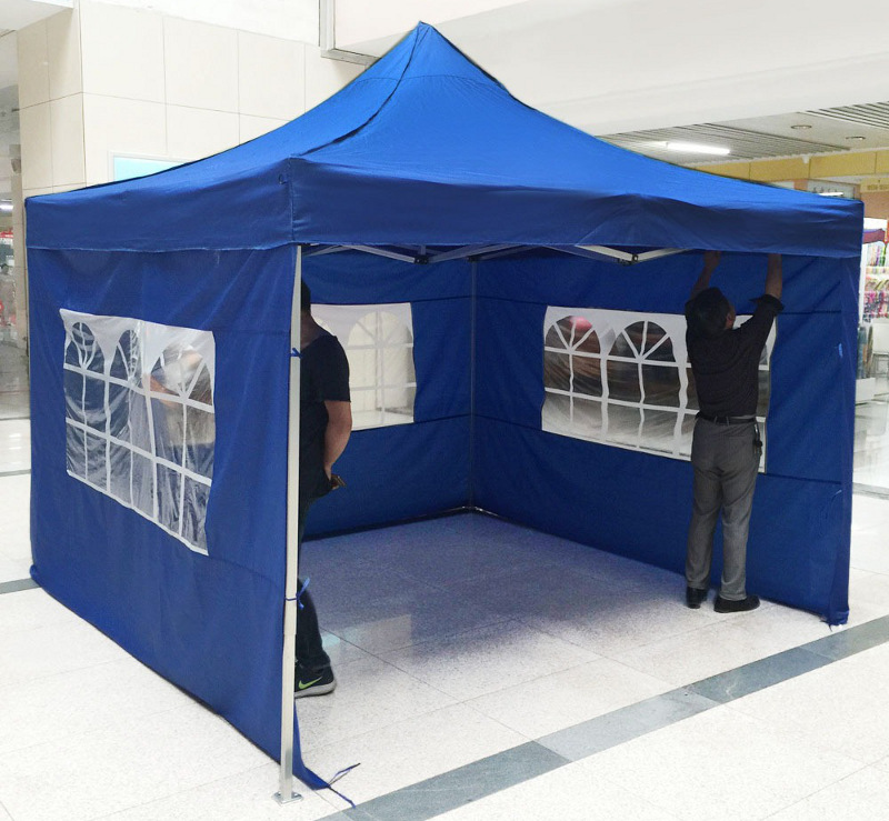 Custom pop up tent with 3 side walls