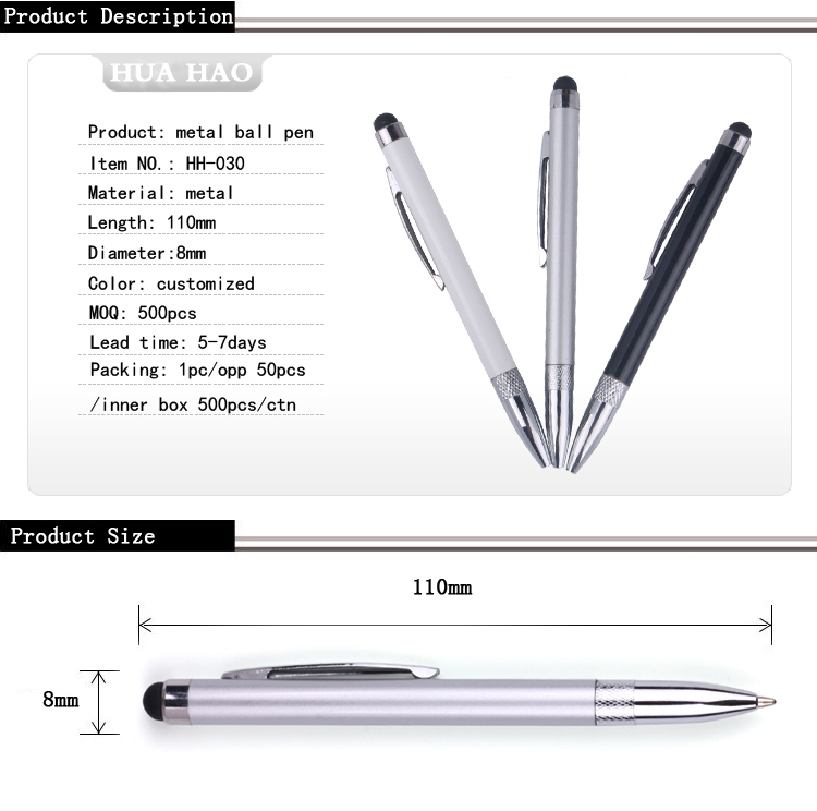 Stylus metal ballpoint pen