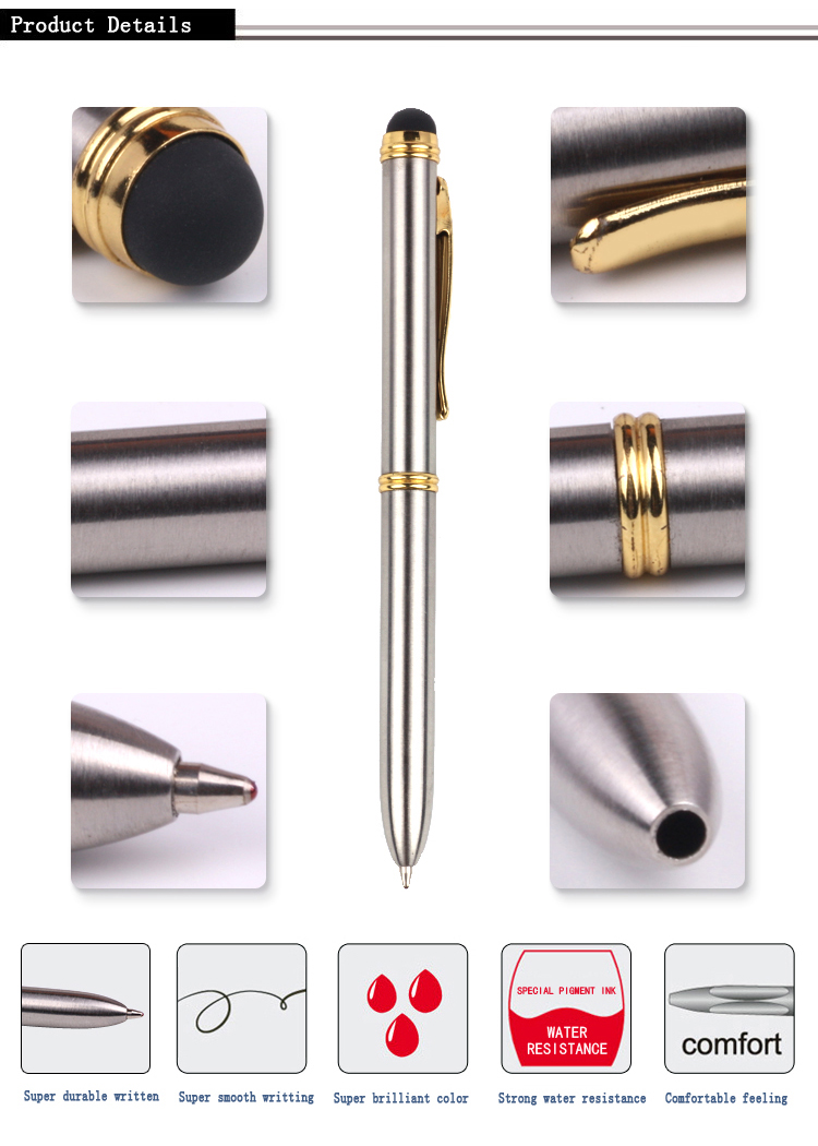 Stylus metal ballpoint pen