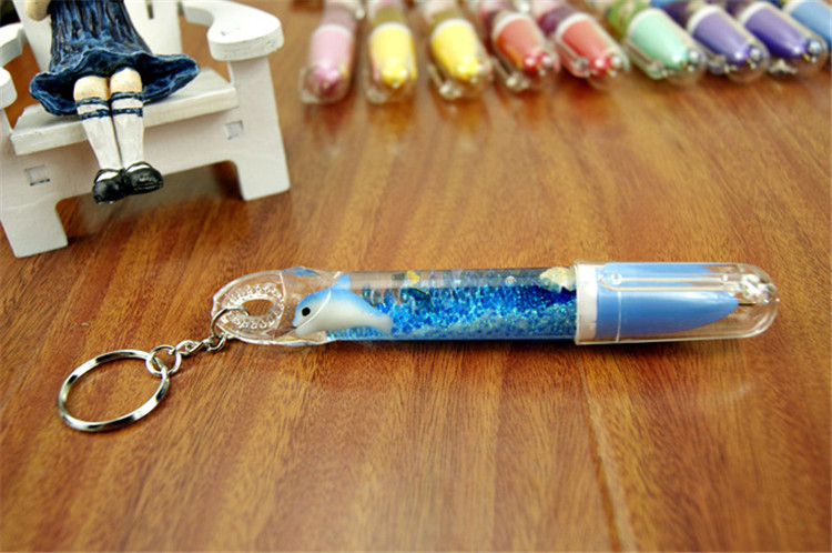 Key Ring Pen With Dolphin And Bling Beads