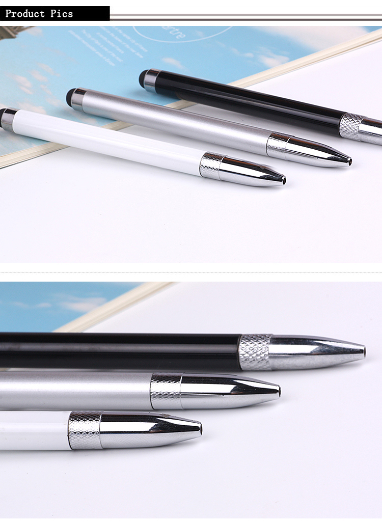 Metal Ballpoint Pen with Stylus Tip