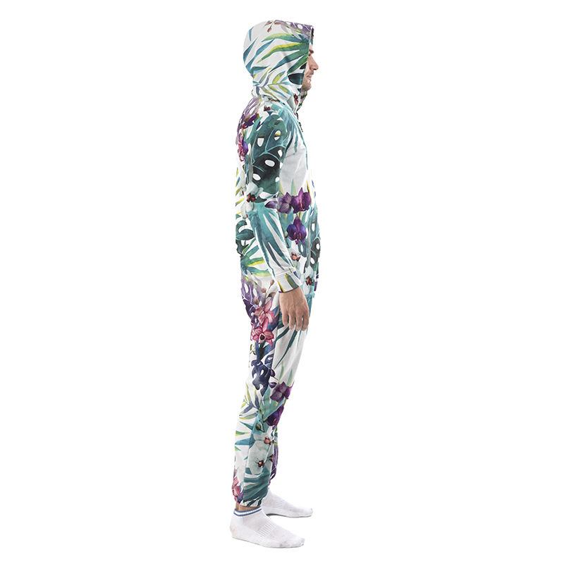 custom adult onesies all-over printing no minimum long sleeve long pants zipper bodysuit jumpsuit