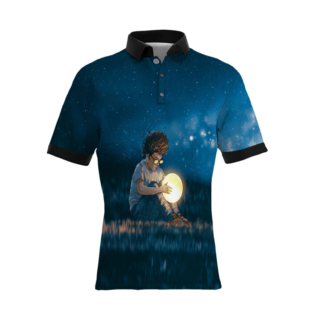 custom polo shirt all-over printing no minimum short sleeve company business work logo