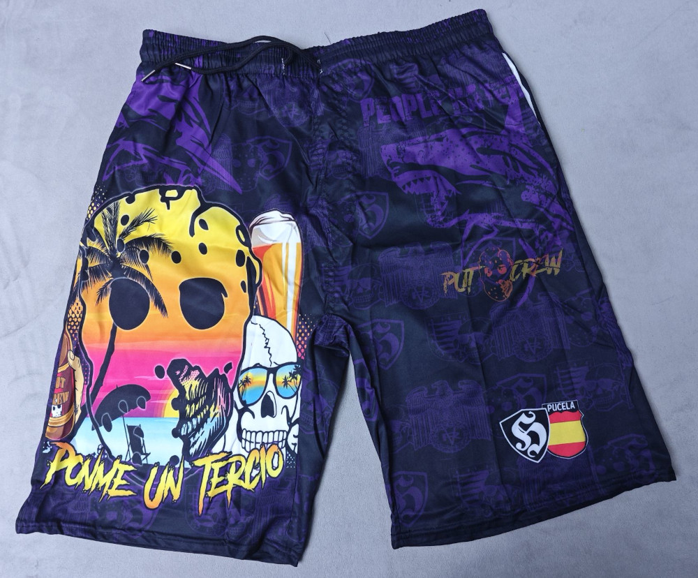 custom men's beach short full color all-over printing design your own swim trunks online