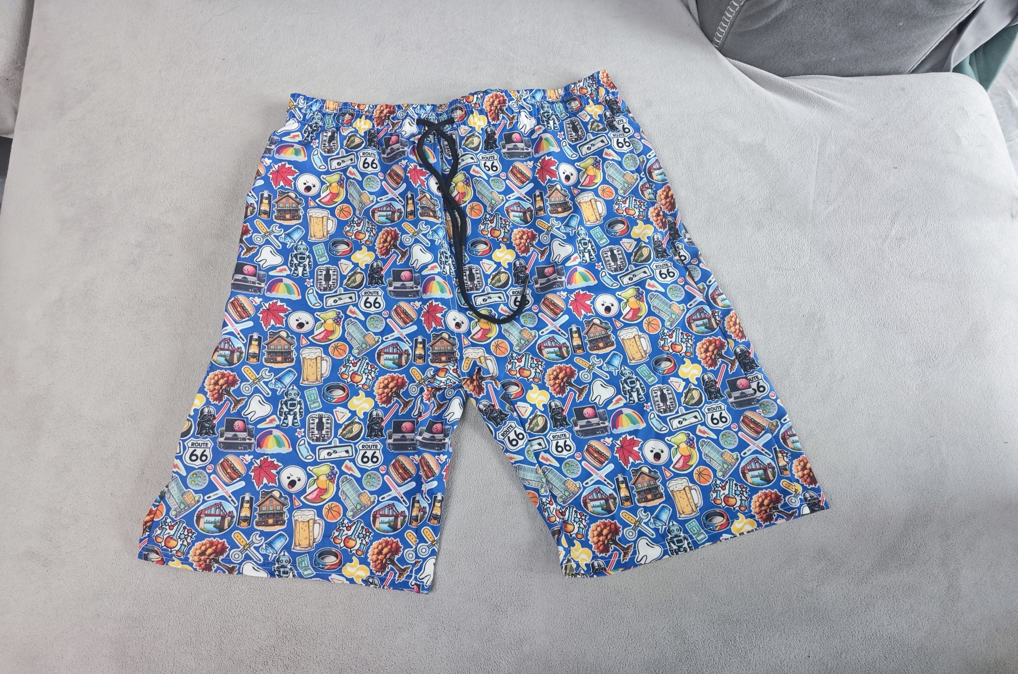custom men's beach shorts full color all-over printing design your own swim trunks online
