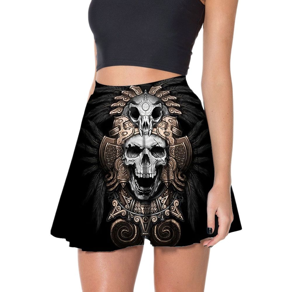 custom high waisted pleated mini skirt all-over printing no minimum short skater skirts