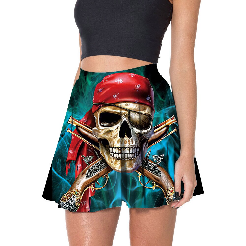 custom high waisted pleated mini skirt all-over printing no minimum short skater skirts