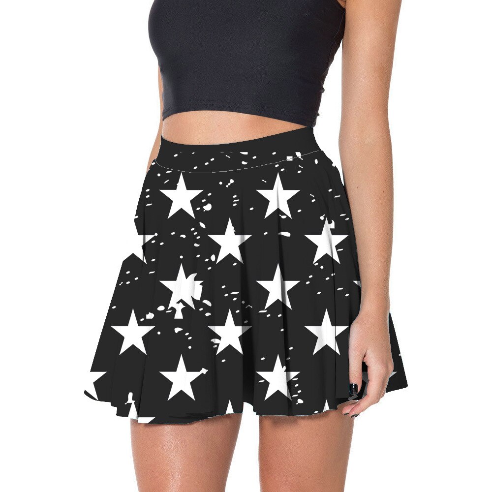 custom high waisted pleated mini skirt all-over printing no minimum short skater skirts