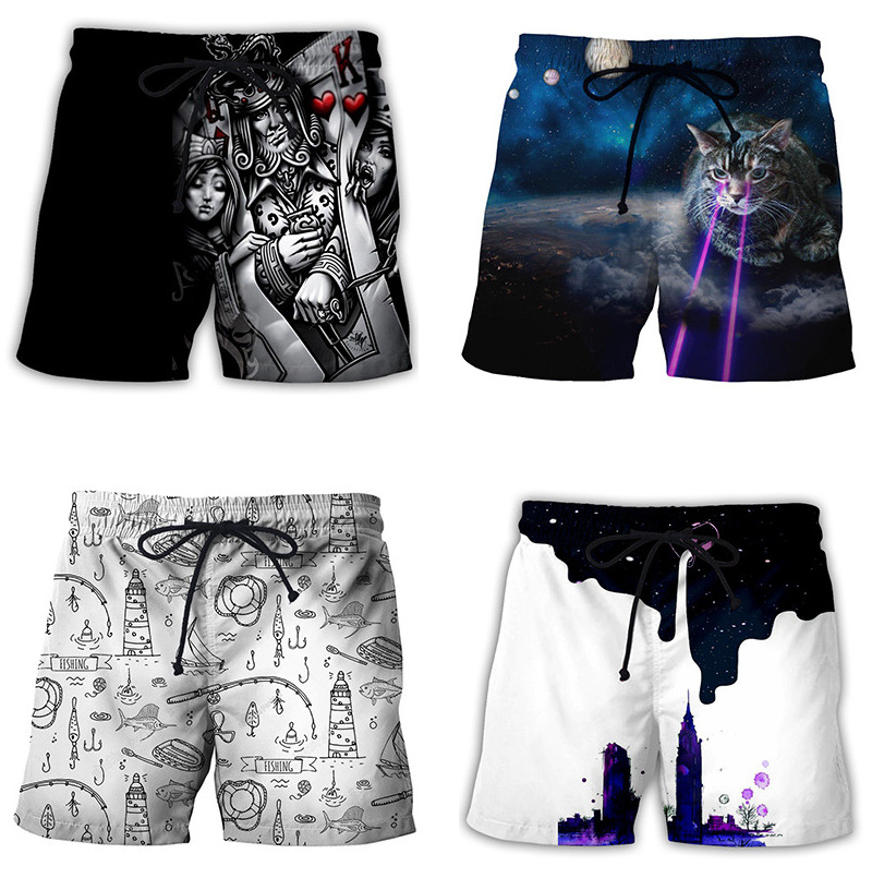 custom men's beach board shorts personalised printing design your own swim trunks