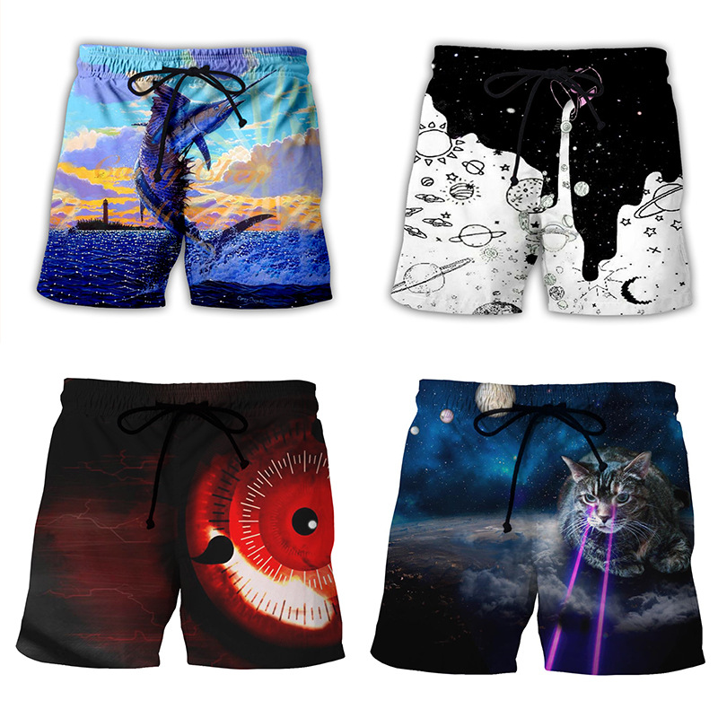 custom men's beach board shorts personalised printing design your own swim trunks