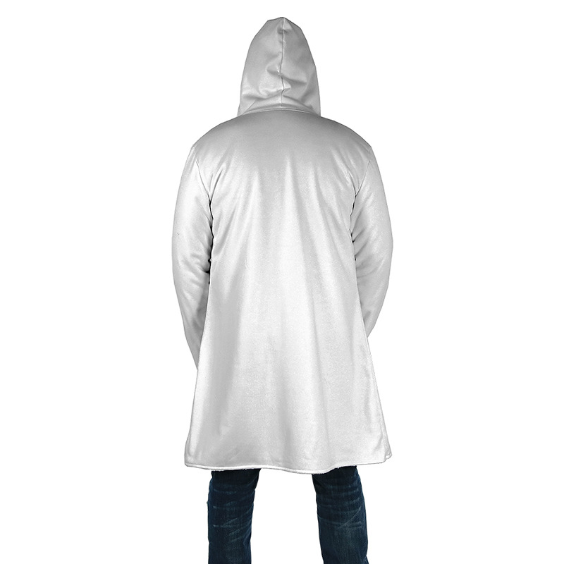 custom long coat all-over printing no minimum winter fleece lined hooded jacket men's volvet