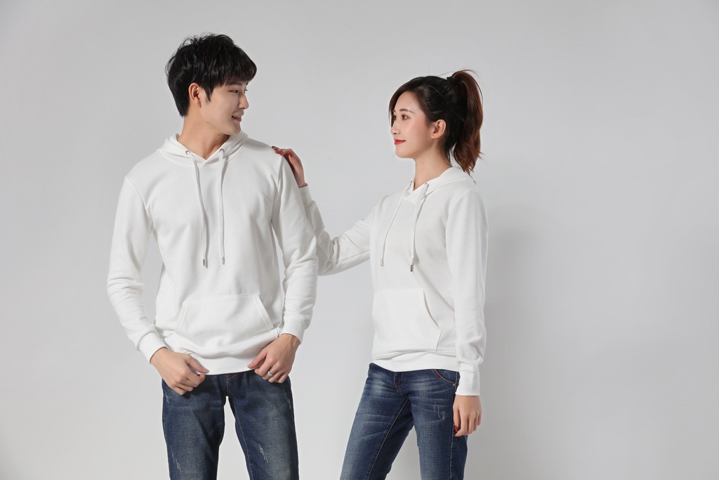 pure 100% cotton custom printed pullover hoodie no minimum personalized long sleeve kangaroo pocket