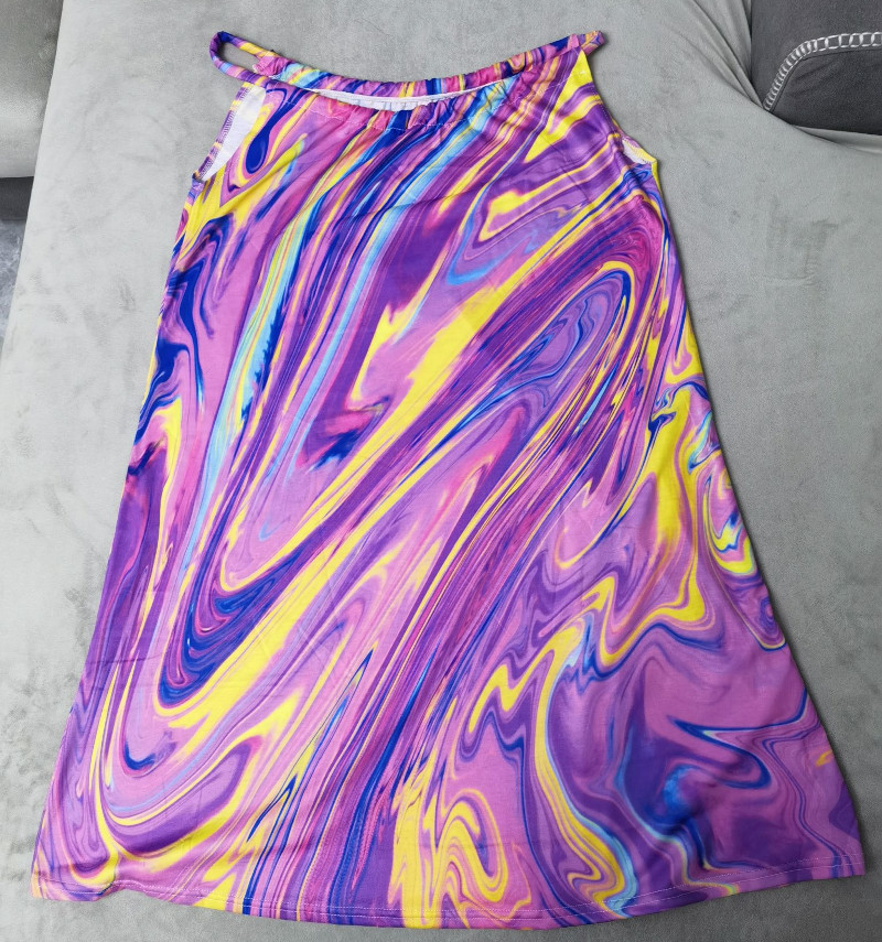 custom beach dress all-over printing no minimum sling sleeveless summer women