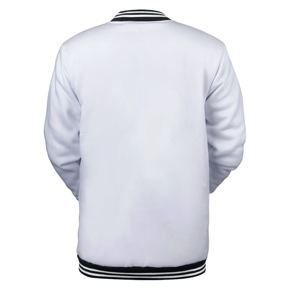 custom winter velvet lined baseball jacket all-over printing no minimum