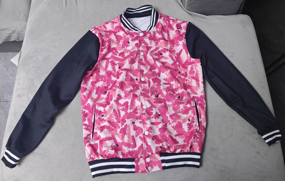 custom baseball jacket all-over printing no minimum varsity letterman