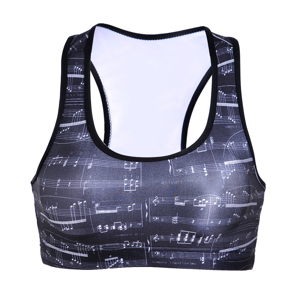 custom sports bra workout yoga wireless all-over printing no minimum