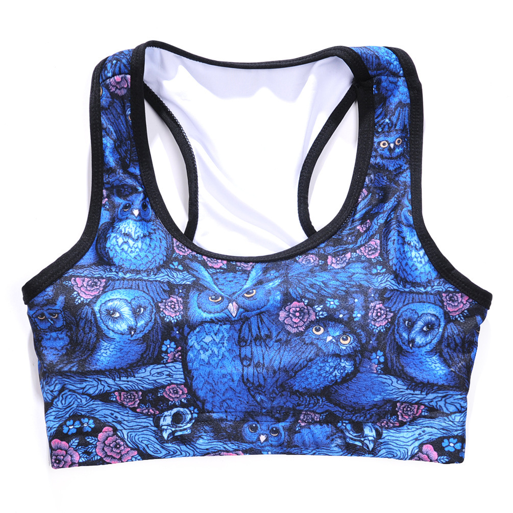 custom sports bra workout yoga wireless all-over printing no minimum