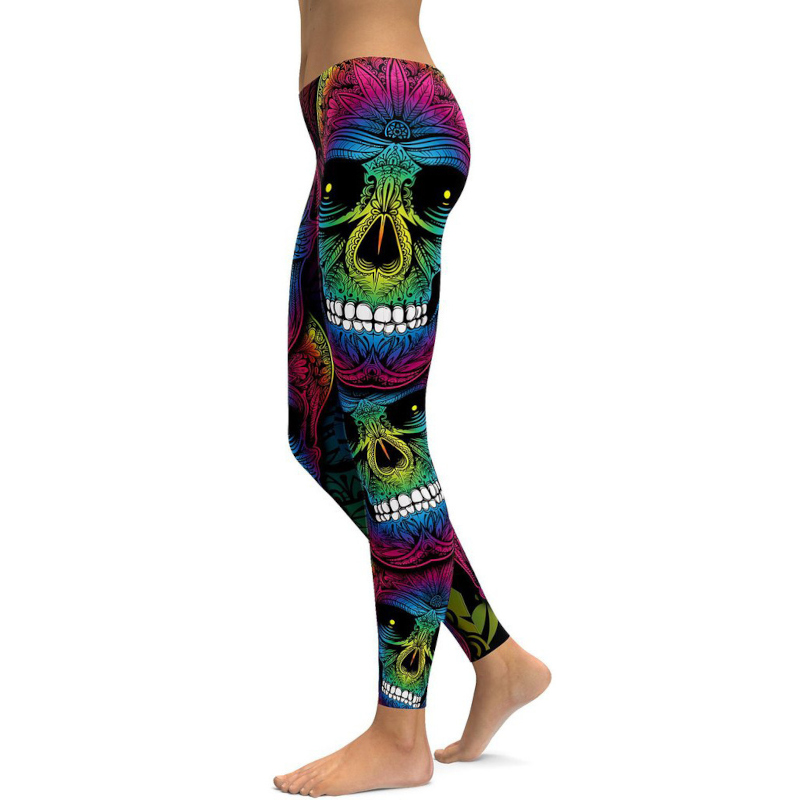 custom ankle length 7/8 leggings all-over printing no minimum design your own personalized yoga pants