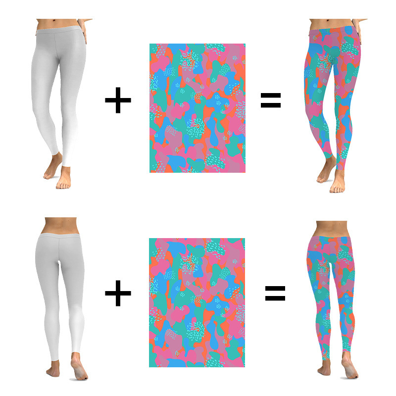 custom ankle length 7/8 leggings all-over printing no minimum design your own personalized yoga pants