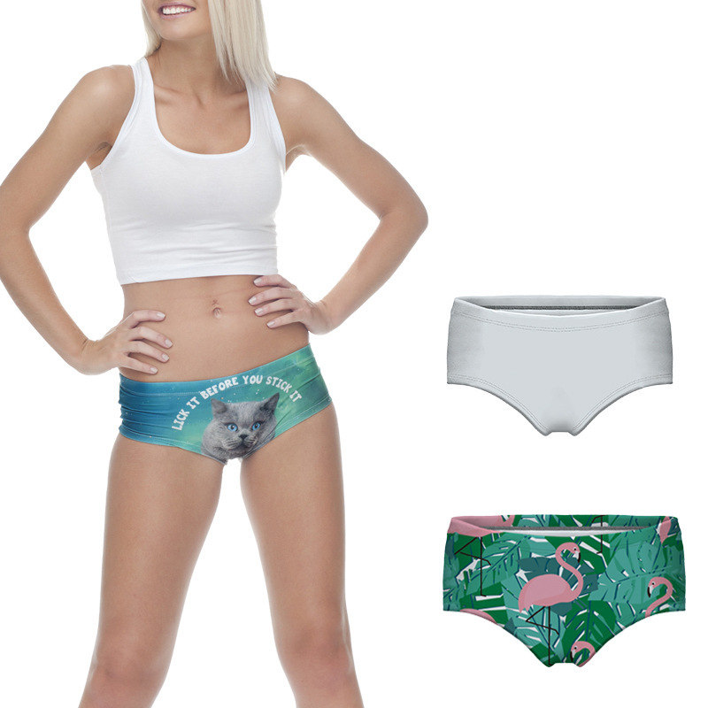 custom print womens girl lady briefs panties knickers underwear face personalized logo