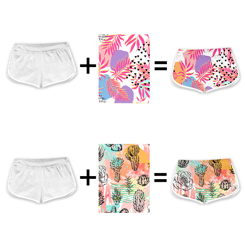 custom women's dolphin shorts sports running yoga athletic all-over printing no minimum