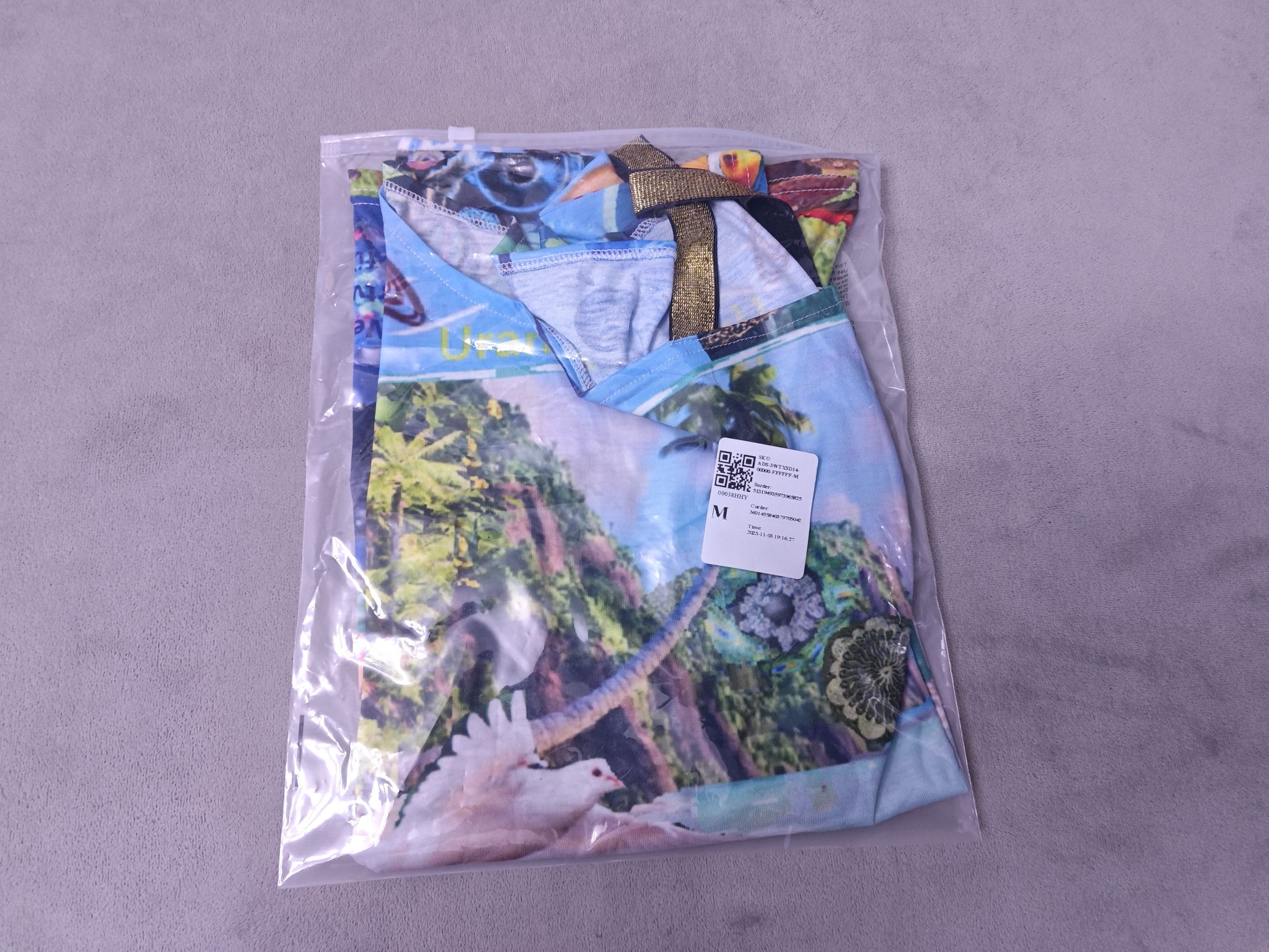 custom women's shirt all-over printing one shoulder criss cross top no minimum cheap price good quality