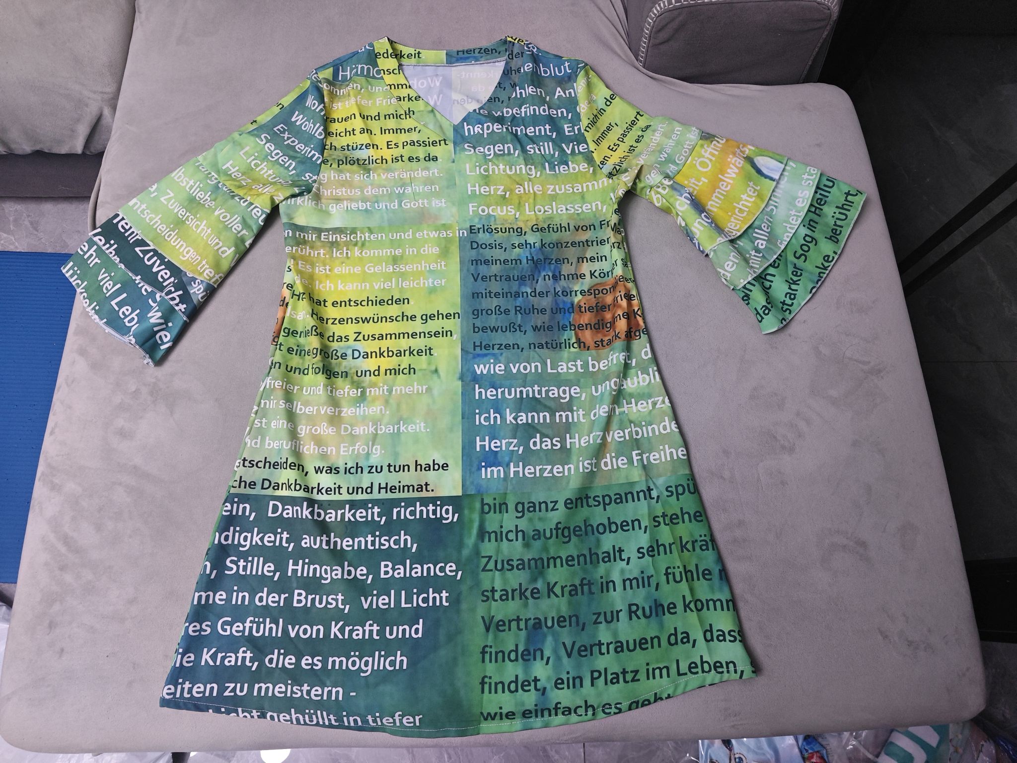 custom women's summer dress all-over printing no minimum mini casual sundress bell sleeve v-neck