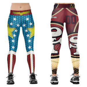 custom printed high quality yoga leggings all over printing no minimum