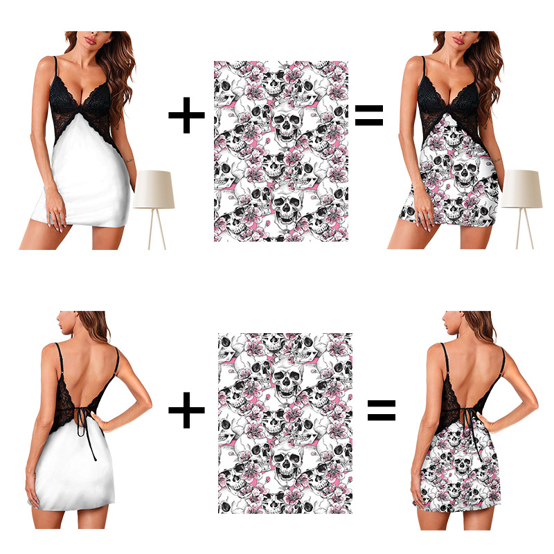 custom lace top deep v-neck spaghetti strap sleeveless backless drawstring cami mini dress