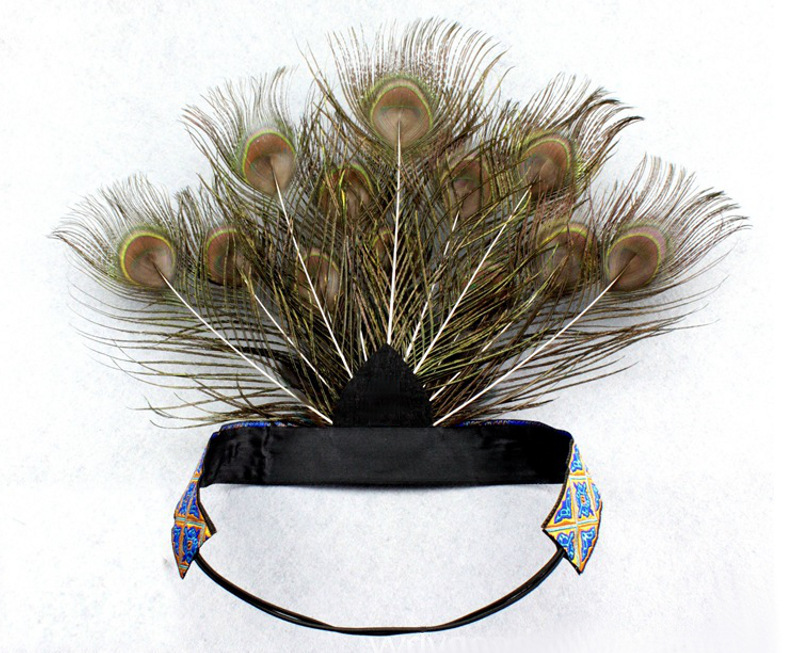 Flapper peacock feather headband wholesale, custom made hair band