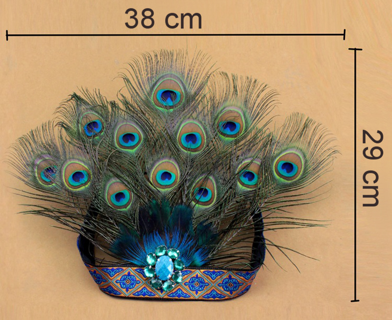 Flapper peacock feather headband wholesale, custom made hair band