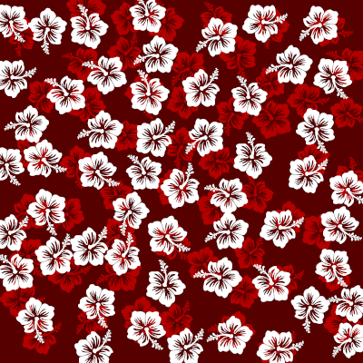 Hawaiian shirt pattern floral image flower picture dark red white design background free download