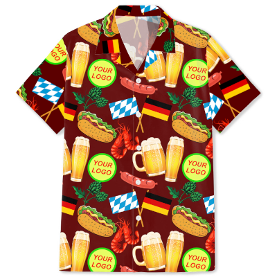 free Oktoberfest seamless pattern image Hawaiian shirt