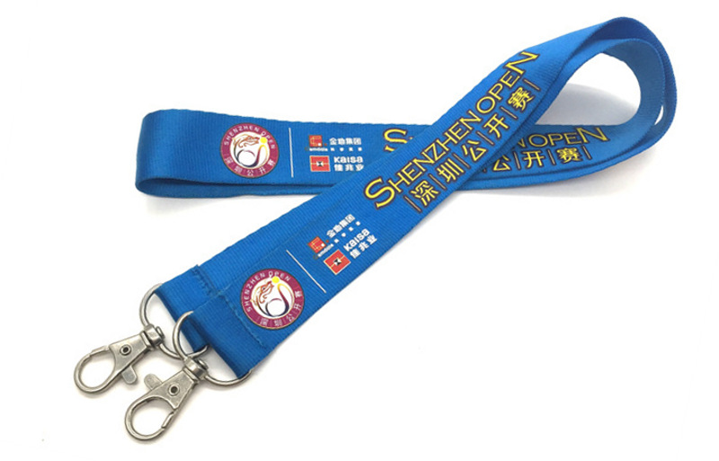 open ended lanyard, lobster hook, custom printing