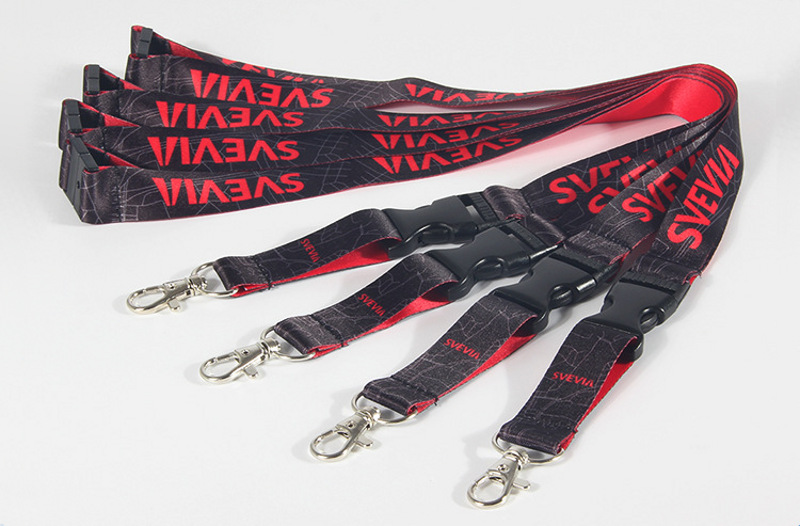 custom detachable buckle safety breakaway lanyard, lobster clip