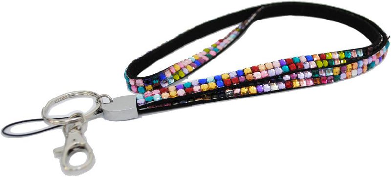 Rhinestone Lanyard For Badge & Key