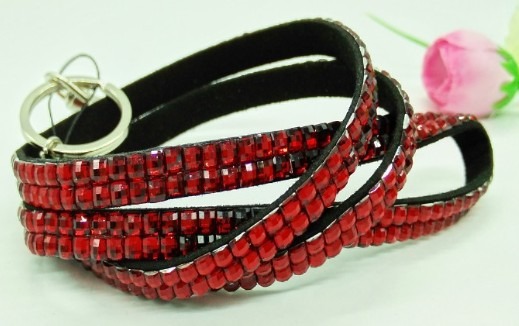 dark red bling diamante rhinestone lanyards wholesale