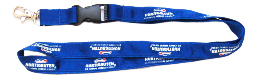 custom printed two layer satin lanyards