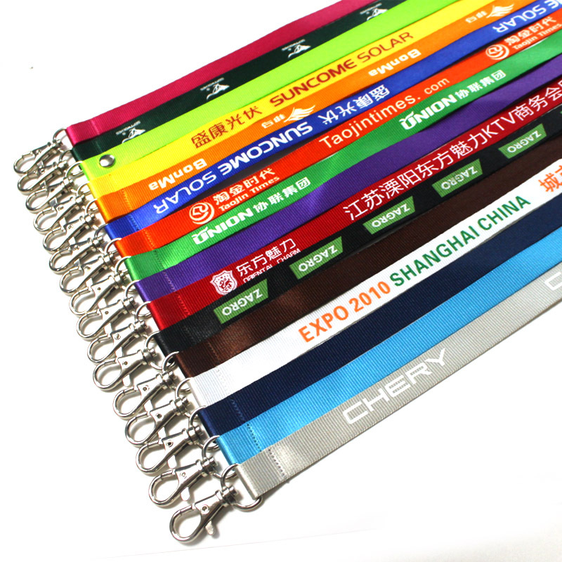 custom silkscreen printed lanyards